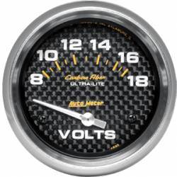 4891 VOLTIMETRO CARBON FIBER 8-18VOLTS Cd.:02064