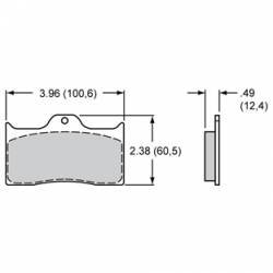 PASTILHA DE FREIO DE COMPETIO PARA PINAS WILWOOD POLIMATRIX Cd.:02209