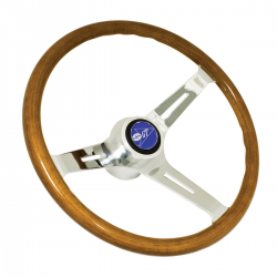 VOLANTE EMPI CLASSIC WOOD FUSCA / BRASILIA / KARMANN GHIA 1959 -1976 #79-4028-0 Cd.:04119